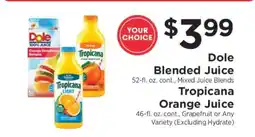 ShopRite Dole Blended Juice / Tropicana Orange Juice offer