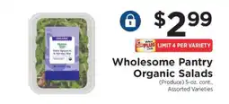 ShopRite Wholesome Pantry Organic Salads offer