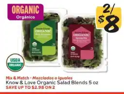 Winn Dixie Know & Love Organic Salad Blends offer