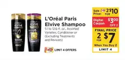 ShopRite L' Oréal Paris Elvive Shampoo offer