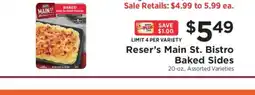 ShopRite Reser's Main St. Bistro Baked Sides offer