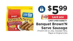 ShopRite Banquet Brown'N Serve Sausage offer