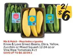 Winn Dixie Know & Love Green Beans, Okra, Yellow, Zucchini or Mixed Squash offer