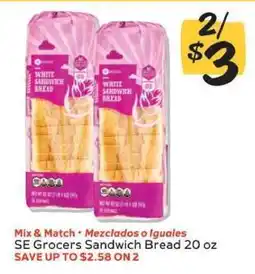Winn Dixie SE Grocers Sandwich Bread 20 oz offer