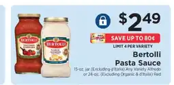 ShopRite Bertolli Pasta Sauce offer
