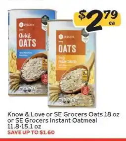 Winn Dixie Know & Love or SE Grocers Oats offer