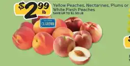 Winn Dixie Yellow Peaches, Nectarines, Plums or White Flesh Peaches offer