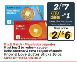 Winn Dixie Know & Love Butter Sticks offer