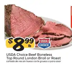 Winn Dixie USDA Choice Beef Boneless Top Round London Broil or Roast offer