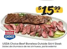 Winn Dixie USDA Choice Beef Boneless Outside Skirt Steak offer