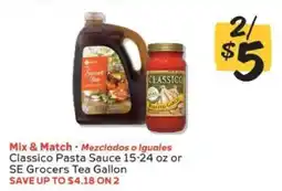 Winn Dixie Classico Pasta Sauce or SE Grocers Tea offer