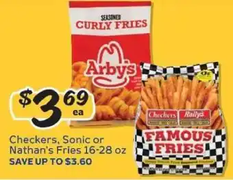Winn Dixie Checkers, Sonic or Nathan's Fries offer