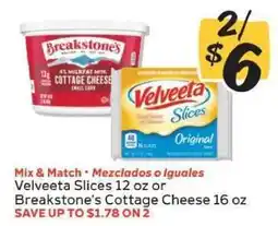 Winn Dixie Velveeta Slices or Breakstone's Cottage Cheese offer
