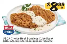 Winn Dixie USDA Choice Beef Boneless Cube Steak offer