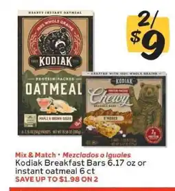 Winn Dixie Kodiak Breakfast Bars or Instant Oatmeal offer