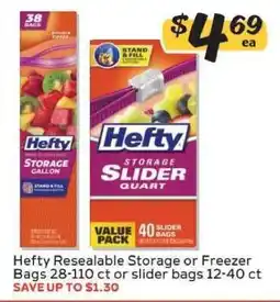 Winn Dixie Hefty Resealable Storage or Freezer Bags offer