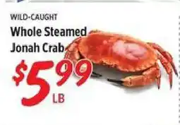 Rouses Whole Steamed Jonah Crab offer