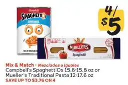 Winn Dixie Campbell's SpaghettiOs or Mueller's Traditional Pasta offer