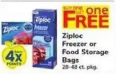 Safeway Ziploc Freezer or Food Storage Bags offer