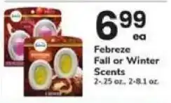 Safeway Febreze fall or winter scents offer
