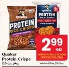 Safeway Quaker Protein Rice Crisps offer