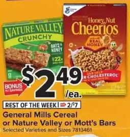 Giant Food General Mills Cereal or Nature Valley or Mott's Bars offer