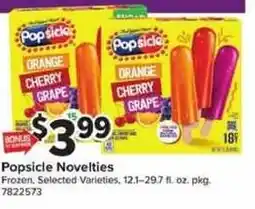 Giant Food Pop Sicle Popsicle Novelties offer