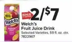 Giant Food Welch's Fruit Juice Drink offer