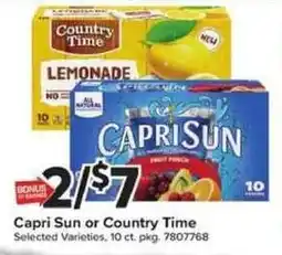 Giant Food Capri Sun or Country Time offer