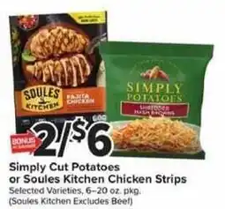 Giant Food Simply Cut Potatoes or Soules Kitchen Chicken Strips offer