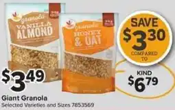 Giant Food Giant Granola offer