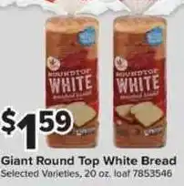 Giant Food Round Top White Bread offer