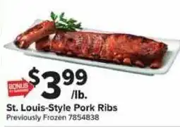Giant Food St. Louis-Style Pork Ribs offer