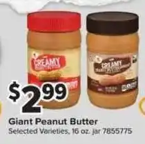 Giant Food Giant Peanut Butter offer