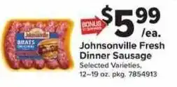 Giant Food Johnsonville Fresh Dinner Sausage offer