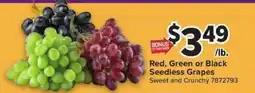 Giant Food Red, Green or Black Seedless Grapes offer