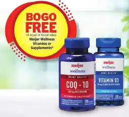 Meijer Meijer Wellness Vitamins or Supplements offer