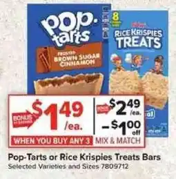 Giant Food Pop-Tarts Rice Krispies Treats Bars offer