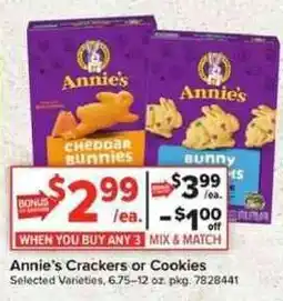 Giant Food Annie's Crackers or Cookies offer