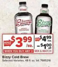 Giant Food Bizzy Cold Brew offer