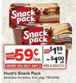 Giant Food Hunt's Snack Pack offer