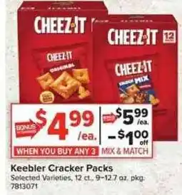 Giant Food Keebler Cracker Packs offer
