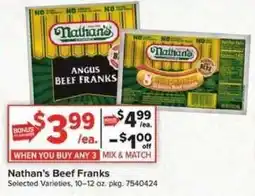 Giant Food Nathan's Beef Franks offer