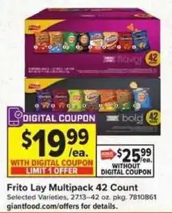 Giant Food Frito Lay Multipack offer