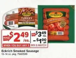 Giant Food Eckrich Smoked Sausage offer