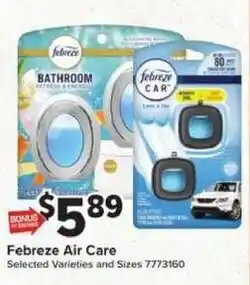 Giant Food Febreze air care offer