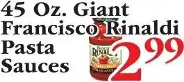 45 oz Giant Francisco Rinaldi Pasta Sauces