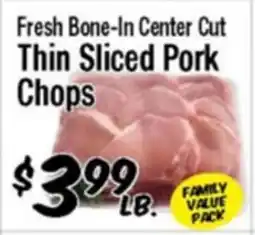 Western Beef Fresh Bone-In Center Cut Thin Sliced Pork Chops offer