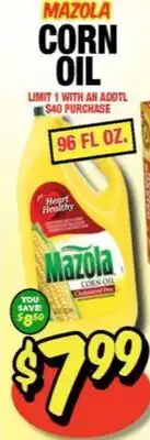 Western Beef MAZOLA CORN OIL offer