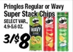 Western Beef Pringles Regular or Wavy Super Stack Chips offer
